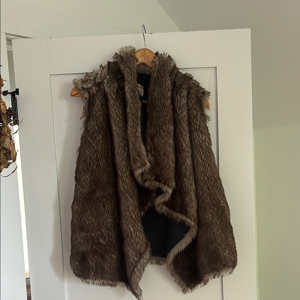 Brown Faux Fur Vest
